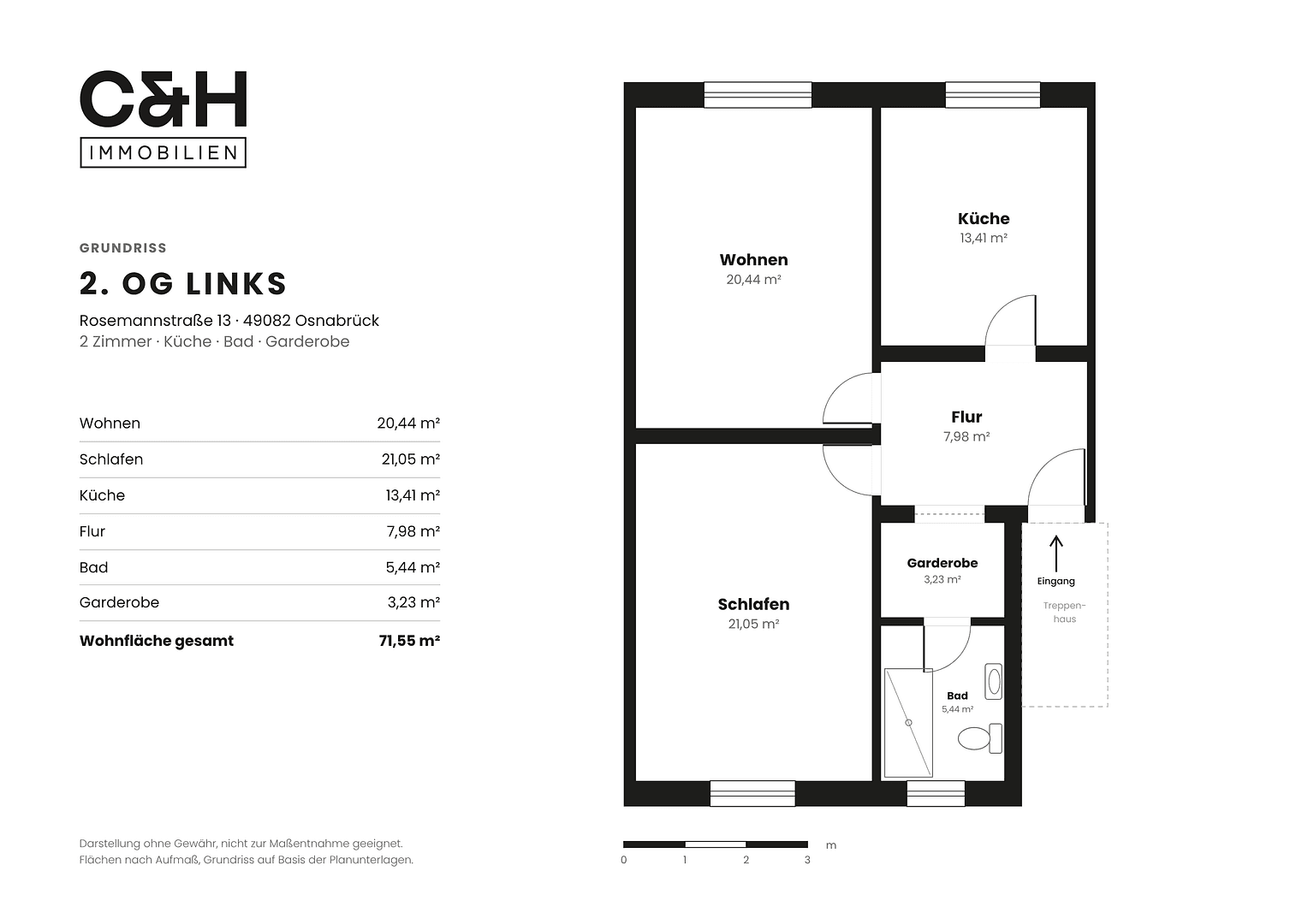 Pronájem bytu 2+1 72 m², Rosemannstraße 13, Osnabrück, Dolní Sasko Pronájem bytu 2+1 72 m², Rosemannstraße 13, Osnabrück, Dolní Sasko