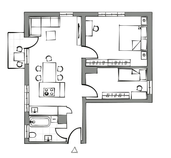 Pronájem bytu 3+1 66 m², Langenbeckstraße 4, Wiesbaden, Hessen Pronájem bytu 3+1 66 m², Langenbeckstraße 4, Wiesbaden, Hessen