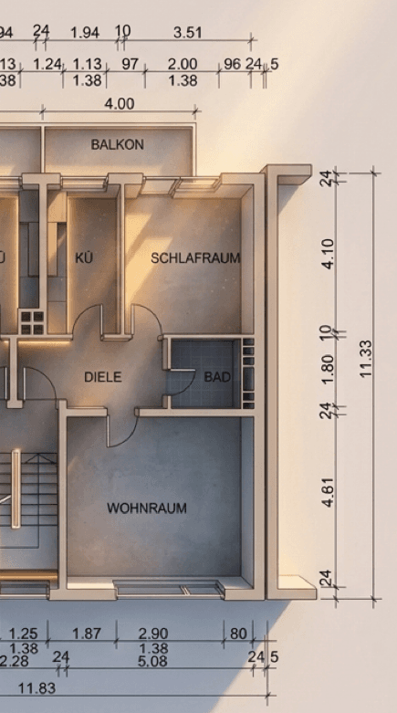 Pronájem bytu 2+kk 58 m², Frohnhauser Straße 107, Essen, Severní Porýní-Vestfálsko Pronájem bytu 2+kk 58 m², Frohnhauser Straße 107, Essen, Severní Porýní-Vestfálsko