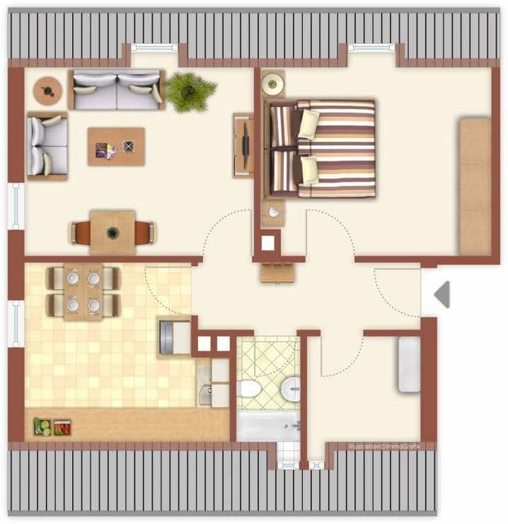 Prodej bytu 2+kk 46 m², Würzburg, Bavorsko Prodej bytu 2+kk 46 m², Würzburg, Bavorsko