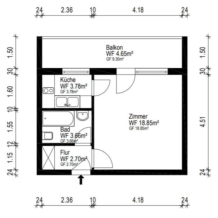 Prodej bytu 1+1 34 m², Kapellenstrasse 3, Feldkichen-Westerham, Bavorsko Prodej bytu 1+1 34 m², Kapellenstrasse 3, Feldkichen-Westerham, Bavorsko