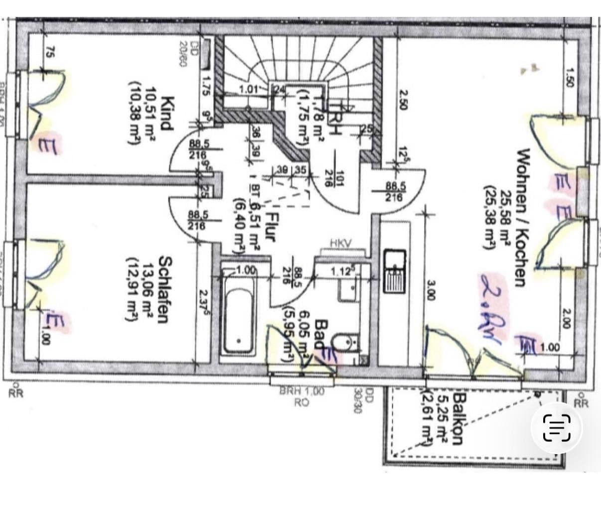 Pronájem bytu 3+1 67 m², Am Hopfengarten 76, Magdeburg, Sasko-Anhaltsko Pronájem bytu 3+1 67 m², Am Hopfengarten 76, Magdeburg, Sasko-Anhaltsko