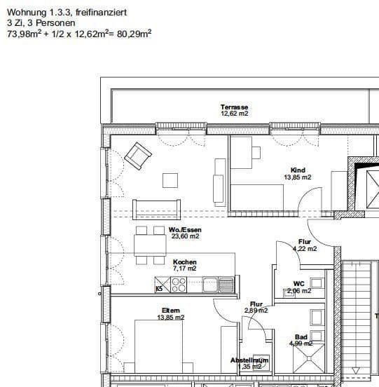 Pronájem bytu 3+1 81 m², Norbert-Glanzberg-Straße 2, Würzburg, Bavorsko Pronájem bytu 3+1 81 m², Norbert-Glanzberg-Straße 2, Würzburg, Bavorsko