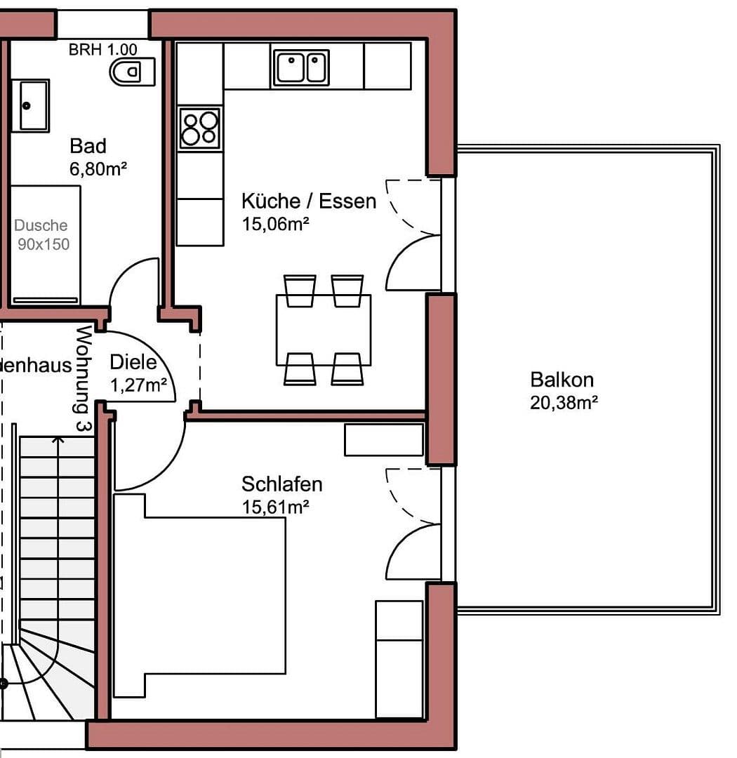 Pronájem bytu 1+1 49 m², Oberschwarzach, Bavorsko Pronájem bytu 1+1 49 m², Oberschwarzach, Bavorsko