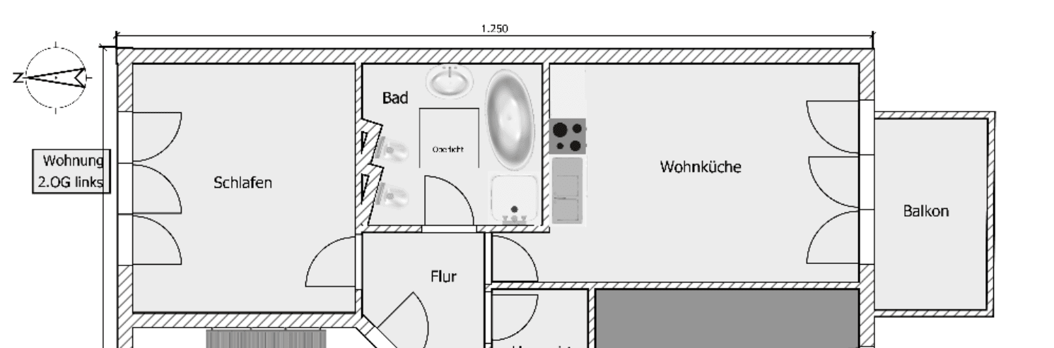 Pronájem bytu 2+1 56 m², Filderstadt, Bádensko-Württembersko Pronájem bytu 2+1 56 m², Filderstadt, Bádensko-Württembersko