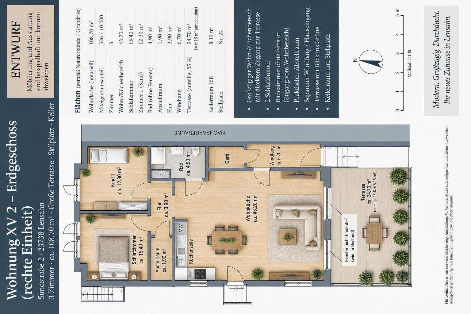 Prodej bytu 3+1 96 m², Sundstr. 2, Lensahn, Šlesvicko-Holštýnsko Prodej bytu 3+1 96 m², Sundstr. 2, Lensahn, Šlesvicko-Holštýnsko