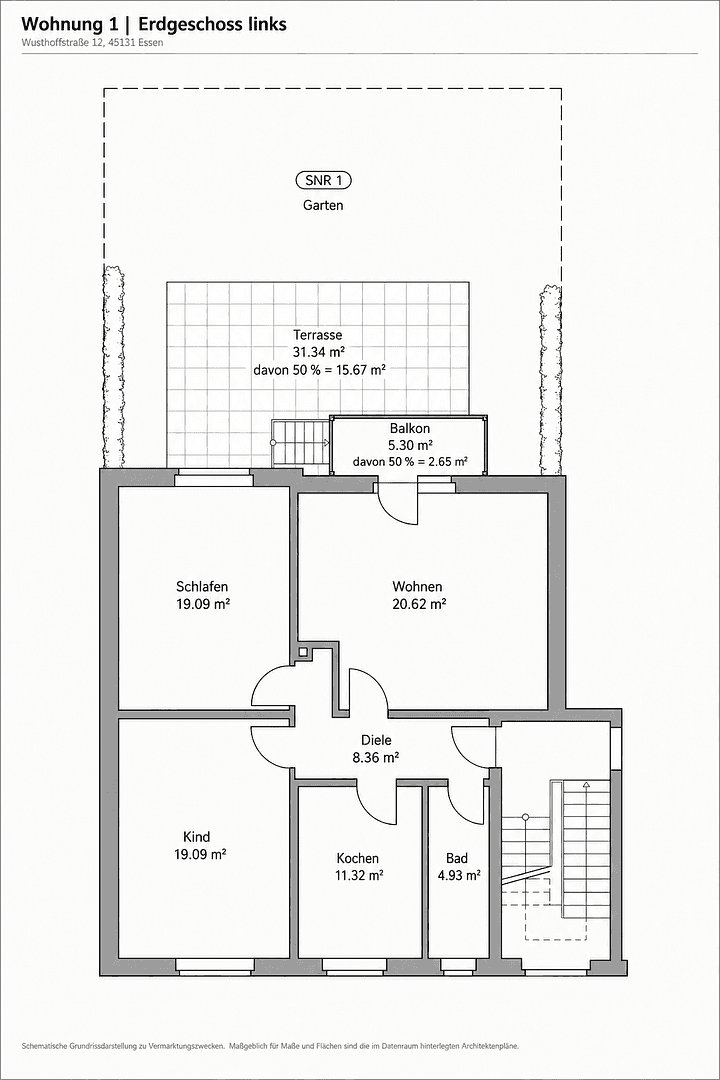 Prodej bytu 3+kk 102 m², Wusthoffstraße 12, Essen, Severní Porýní-Vestfálsko Prodej bytu 3+kk 102 m², Wusthoffstraße 12, Essen, Severní Porýní-Vestfálsko