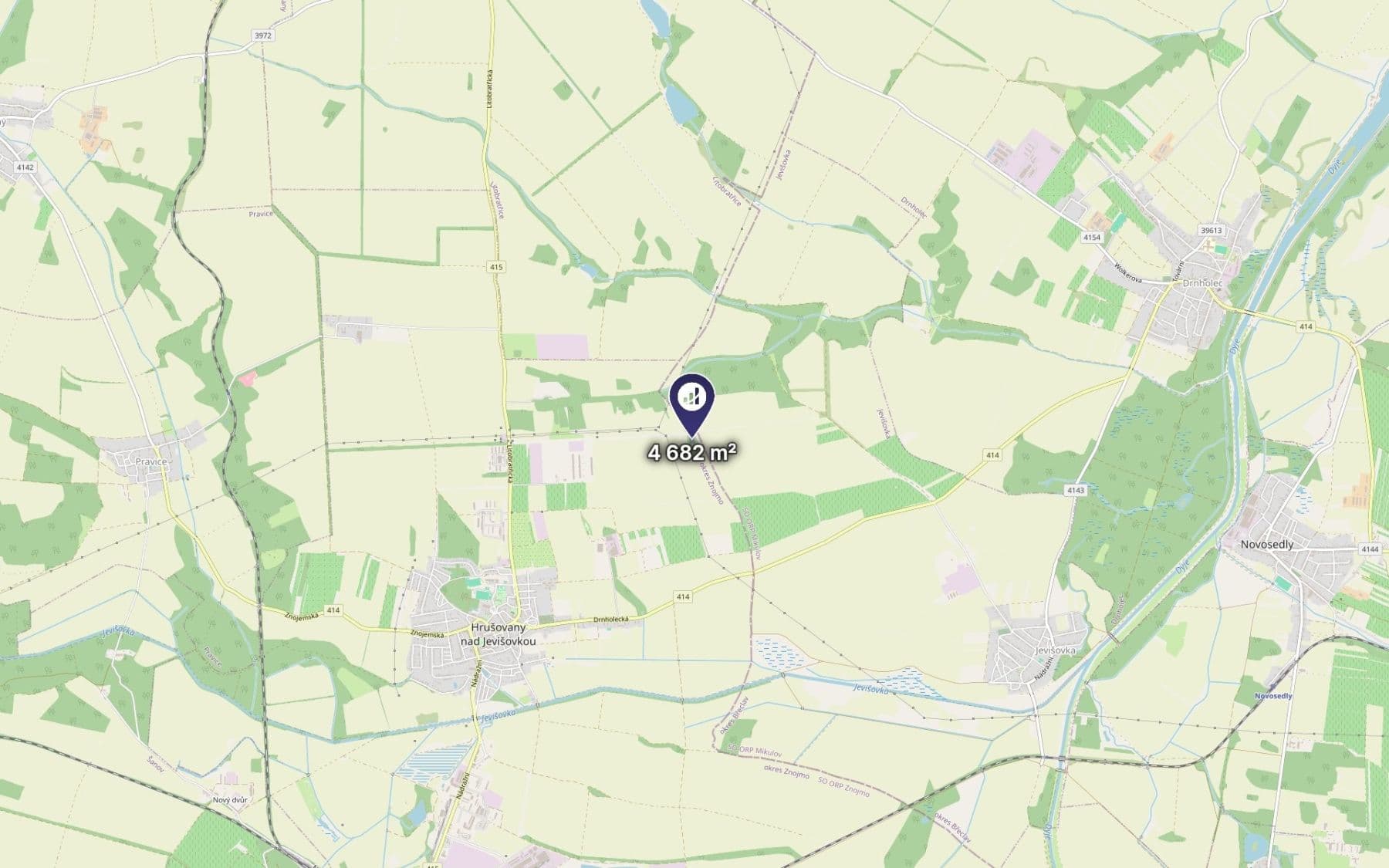 Prodej pozemku 4.682 m², Hrušovany nad Jevišovkou, Jihomoravský kraj Prodej pozemku 4.682 m², Hrušovany nad Jevišovkou, Jihomoravský kraj