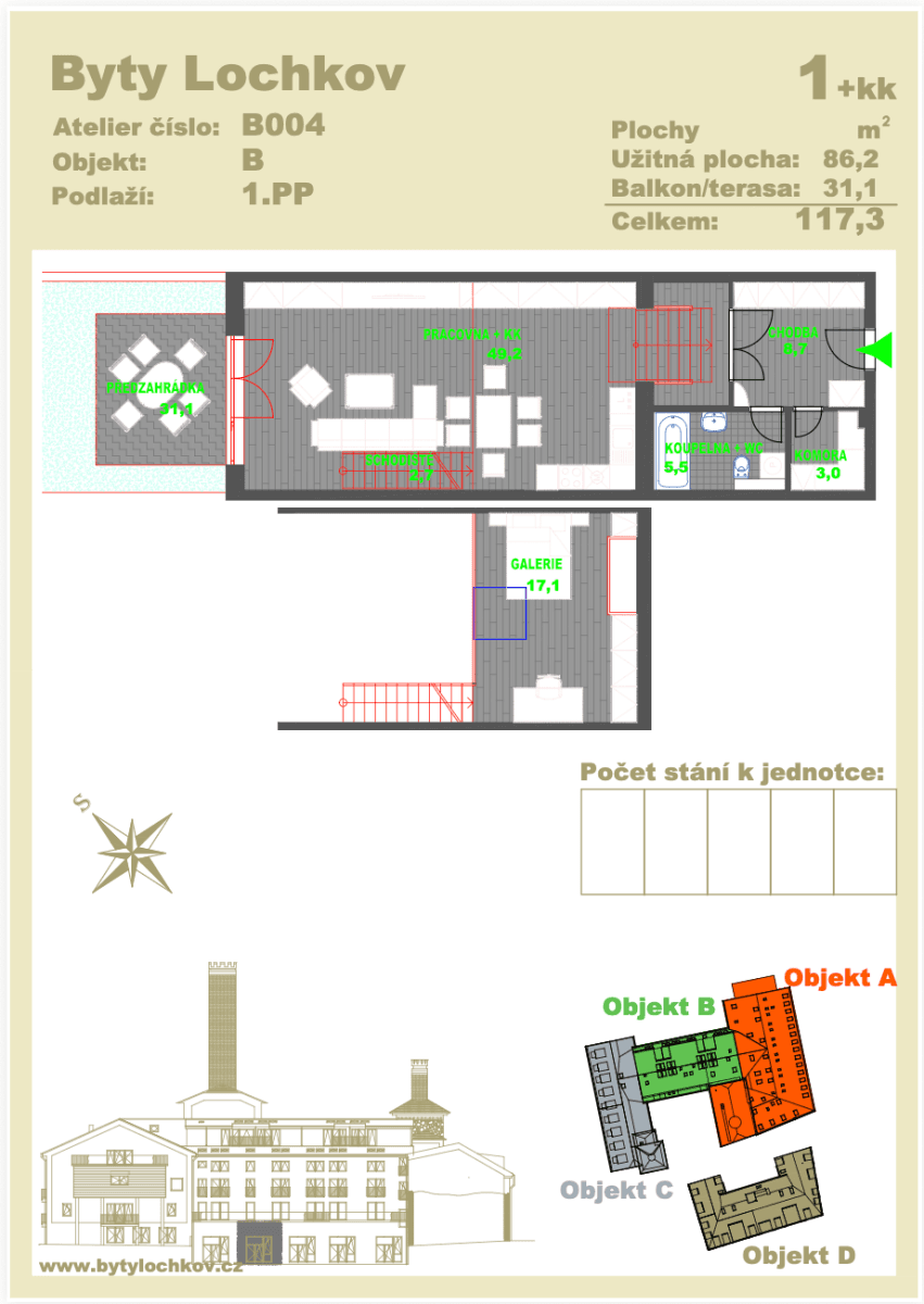 Prodej bytu 2+kk 86 m², U Sladovny, Praha, Praha Prodej bytu 2+kk 86 m², U Sladovny, Praha, Praha