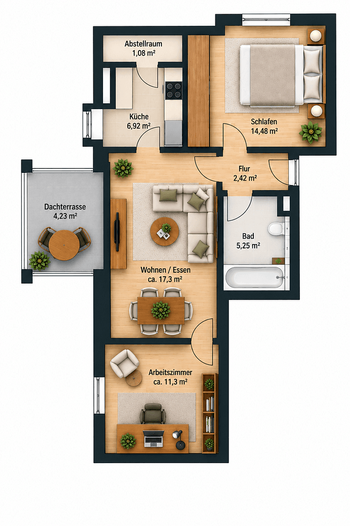 Pronájem bytu 3+1 63 m², Velten, Braniborsko Pronájem bytu 3+1 63 m², Velten, Braniborsko