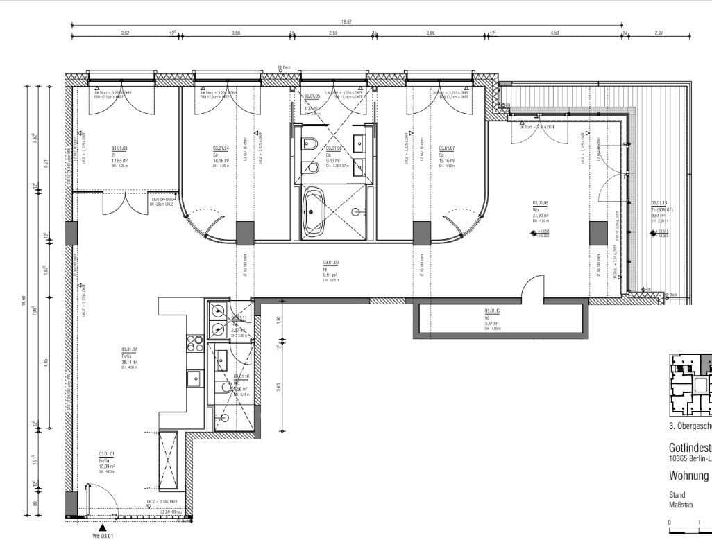 Pronájem bytu 4+1 173 m², Gotlindestraße 91a, Berlin, Berlín Pronájem bytu 4+1 173 m², Gotlindestraße 91a, Berlin, Berlín