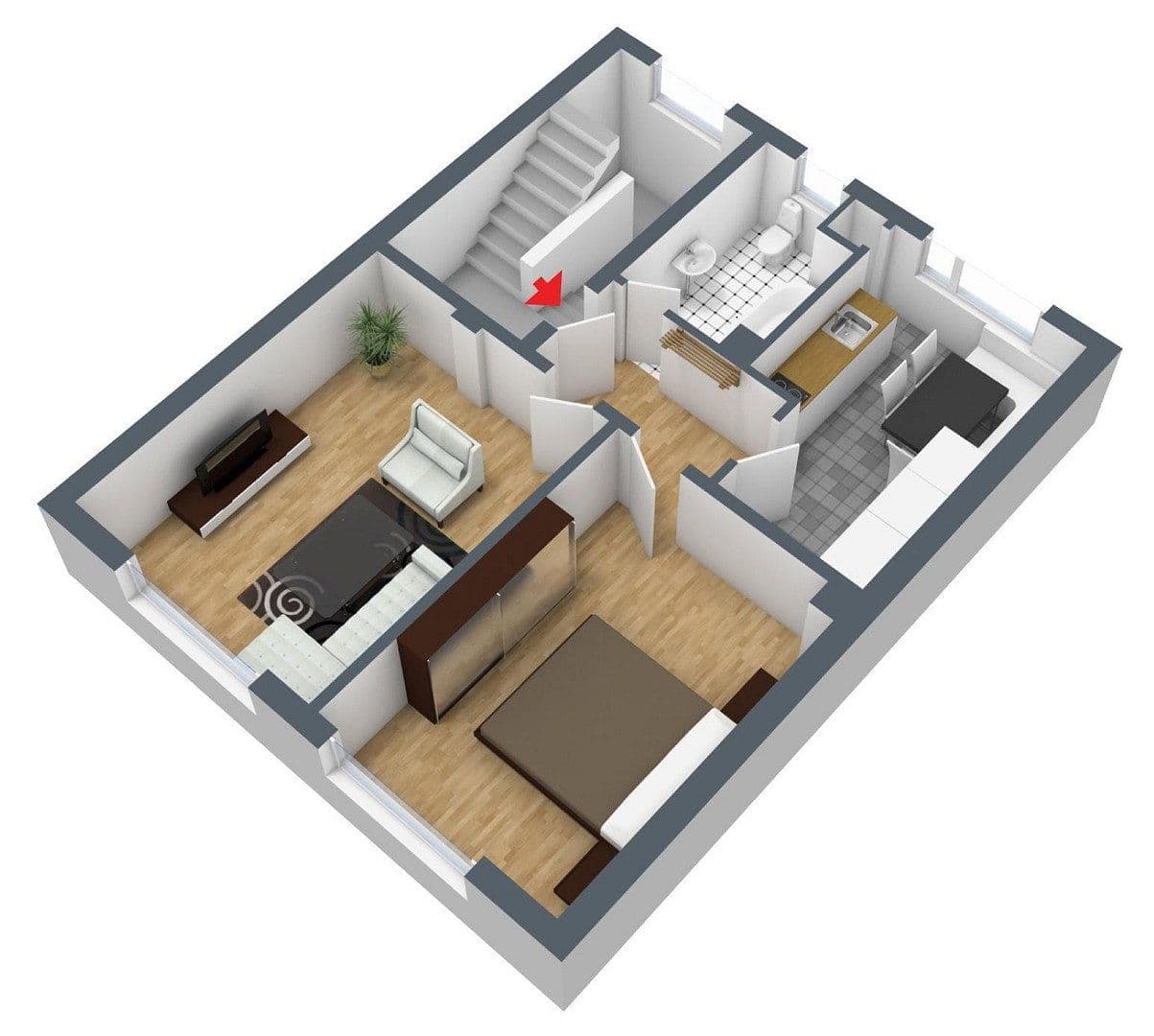 Pronájem bytu 2+1 55 m², Essen, Severní Porýní-Vestfálsko Pronájem bytu 2+1 55 m², Essen, Severní Porýní-Vestfálsko