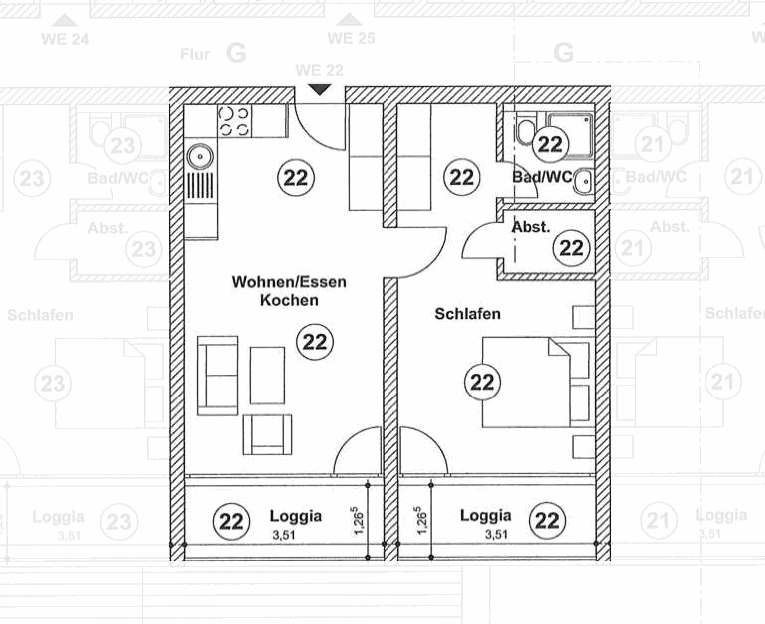 Pronájem bytu 2+1 53 m², Steinheimer Straße 219, Horn-Bad Meinberg, Severní Porýní-Vestfálsko Pronájem bytu 2+1 53 m², Steinheimer Straße 219, Horn-Bad Meinberg, Severní Porýní-Vestfálsko