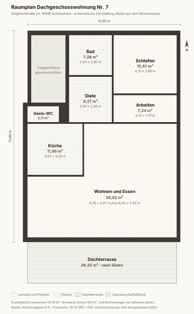 Pronájem bytu 3+1 104 m², Siegfriedstr. 24, Schriesheim, Bádensko-Württembersko Pronájem bytu 3+1 104 m², Siegfriedstr. 24, Schriesheim, Bádensko-Württembersko