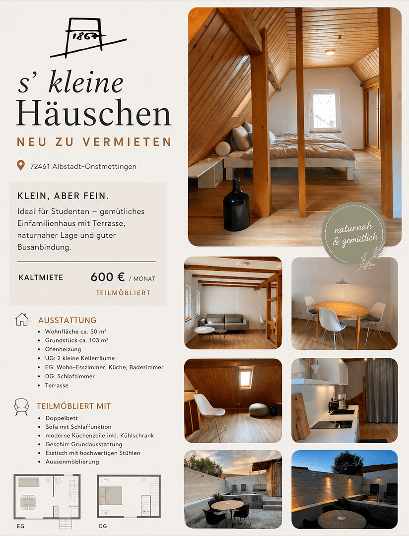 Pronájem domu 56 m², pozemek 90 m², Kohlweilerstr. 7, Albstadt, Bádensko-Württembersko Pronájem domu 56 m², pozemek 90 m², Kohlweilerstr. 7, Albstadt, Bádensko-Württembersko