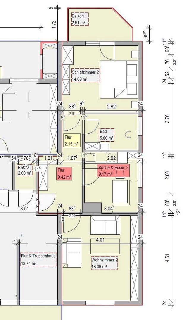 Pronájem bytu 3+1 61 m², Dieburg, Hessen Pronájem bytu 3+1 61 m², Dieburg, Hessen