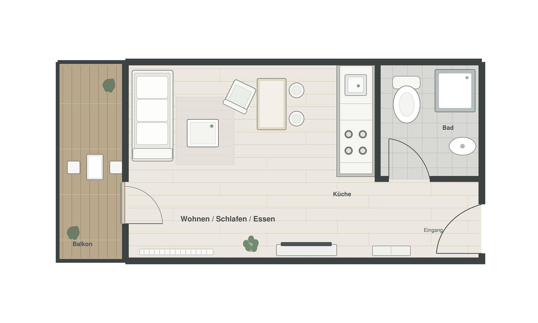 Prodej bytu 1+1 22 m², Brettergartenstr. 94, Nürnberg, Bavorsko Prodej bytu 1+1 22 m², Brettergartenstr. 94, Nürnberg, Bavorsko