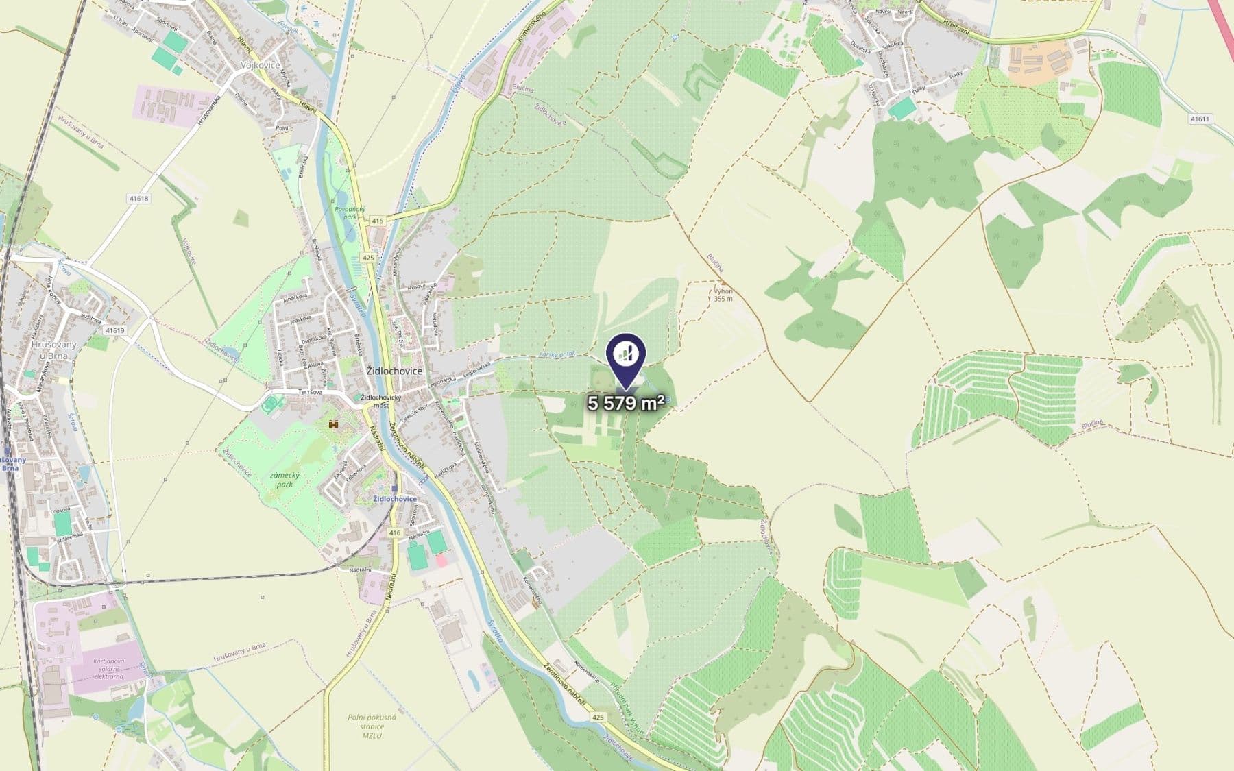 Prodej pozemku 5.579 m², Židlochovice, Jihomoravský kraj Prodej pozemku 5.579 m², Židlochovice, Jihomoravský kraj