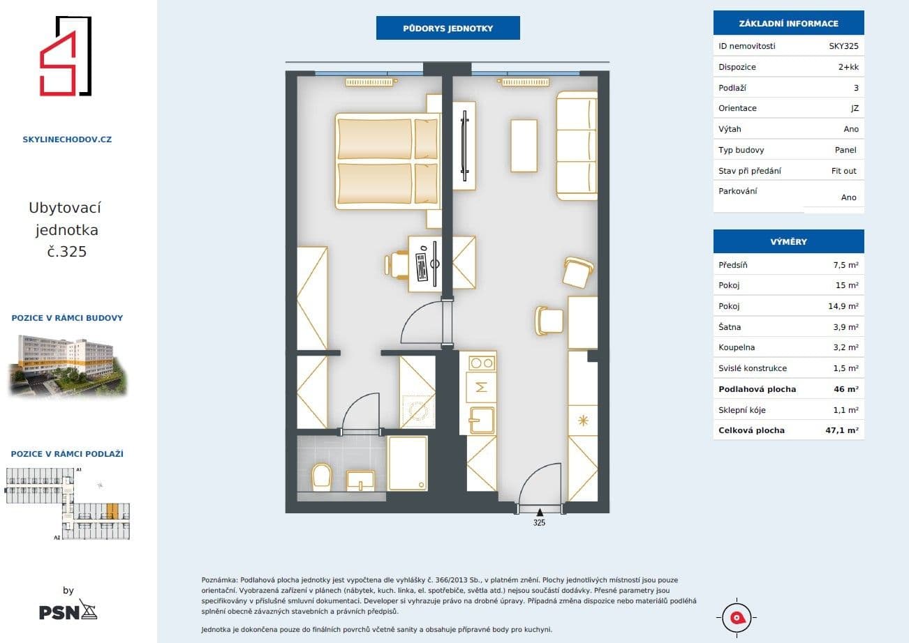 Prodej bytu 2+kk 46 m², Čenětická, Praha, Praha Prodej bytu 2+kk 46 m², Čenětická, Praha, Praha