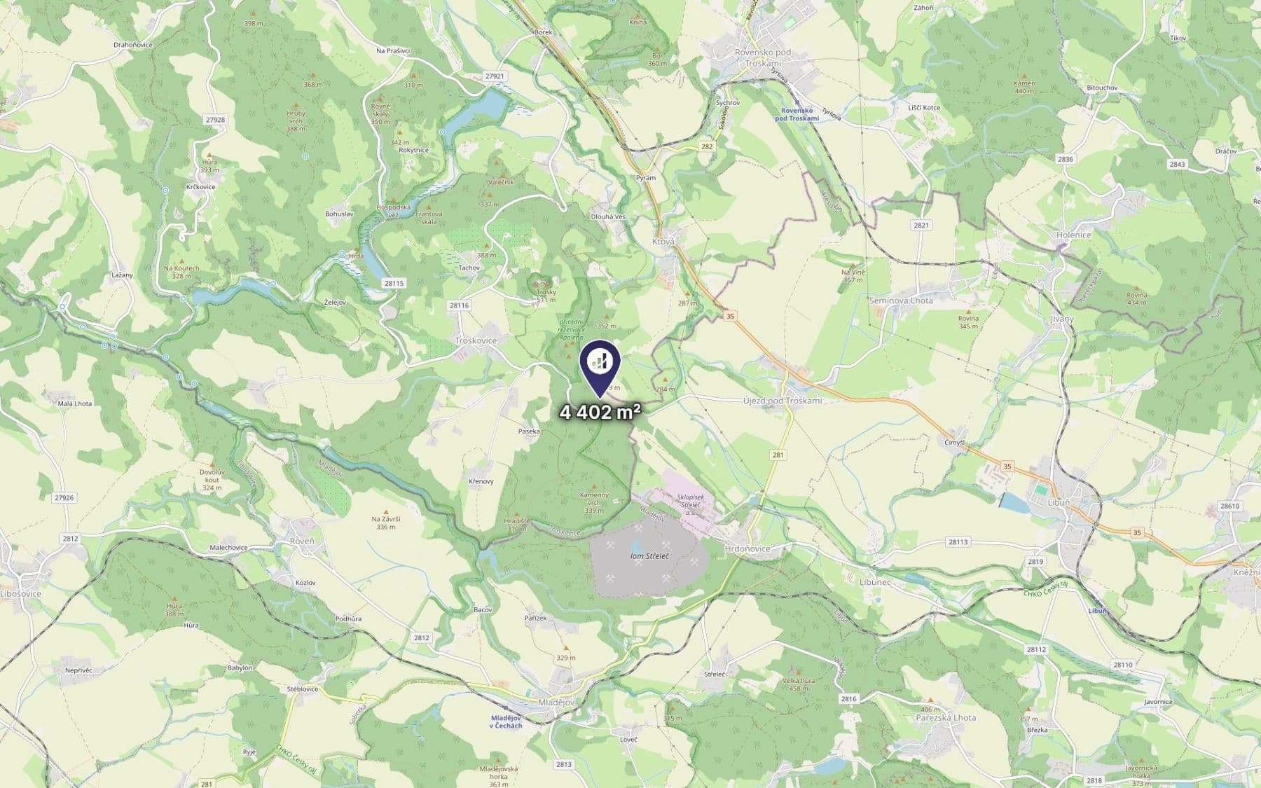 Prodej pozemku 4.402 m², Troskovice, Liberecký kraj Prodej pozemku 4.402 m², Troskovice, Liberecký kraj
