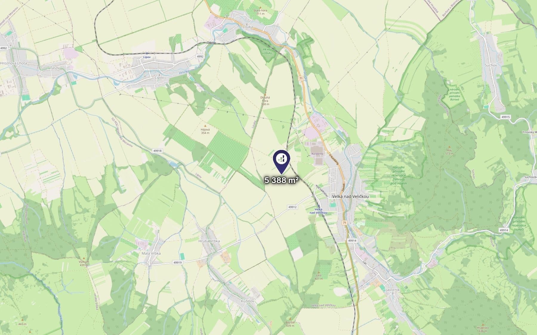 Prodej pozemku 5.388 m², Velká nad Veličkou, Jihomoravský kraj Prodej pozemku 5.388 m², Velká nad Veličkou, Jihomoravský kraj