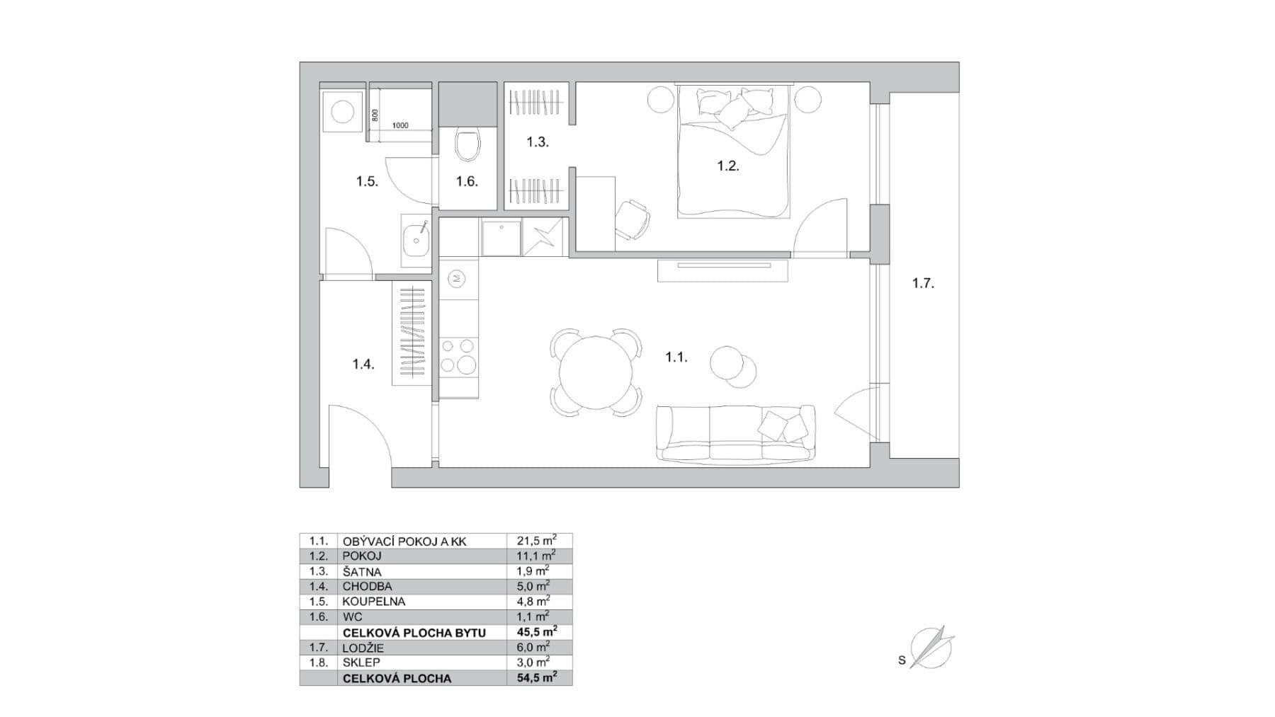 Prodej bytu 2+kk 55 m², Petýrkova, Praha, Praha Prodej bytu 2+kk 55 m², Petýrkova, Praha, Praha