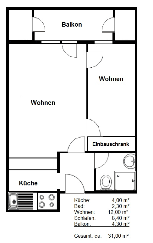 Prodej bytu 2+1 31 m², Köln, Severní Porýní-Vestfálsko Prodej bytu 2+1 31 m², Köln, Severní Porýní-Vestfálsko
