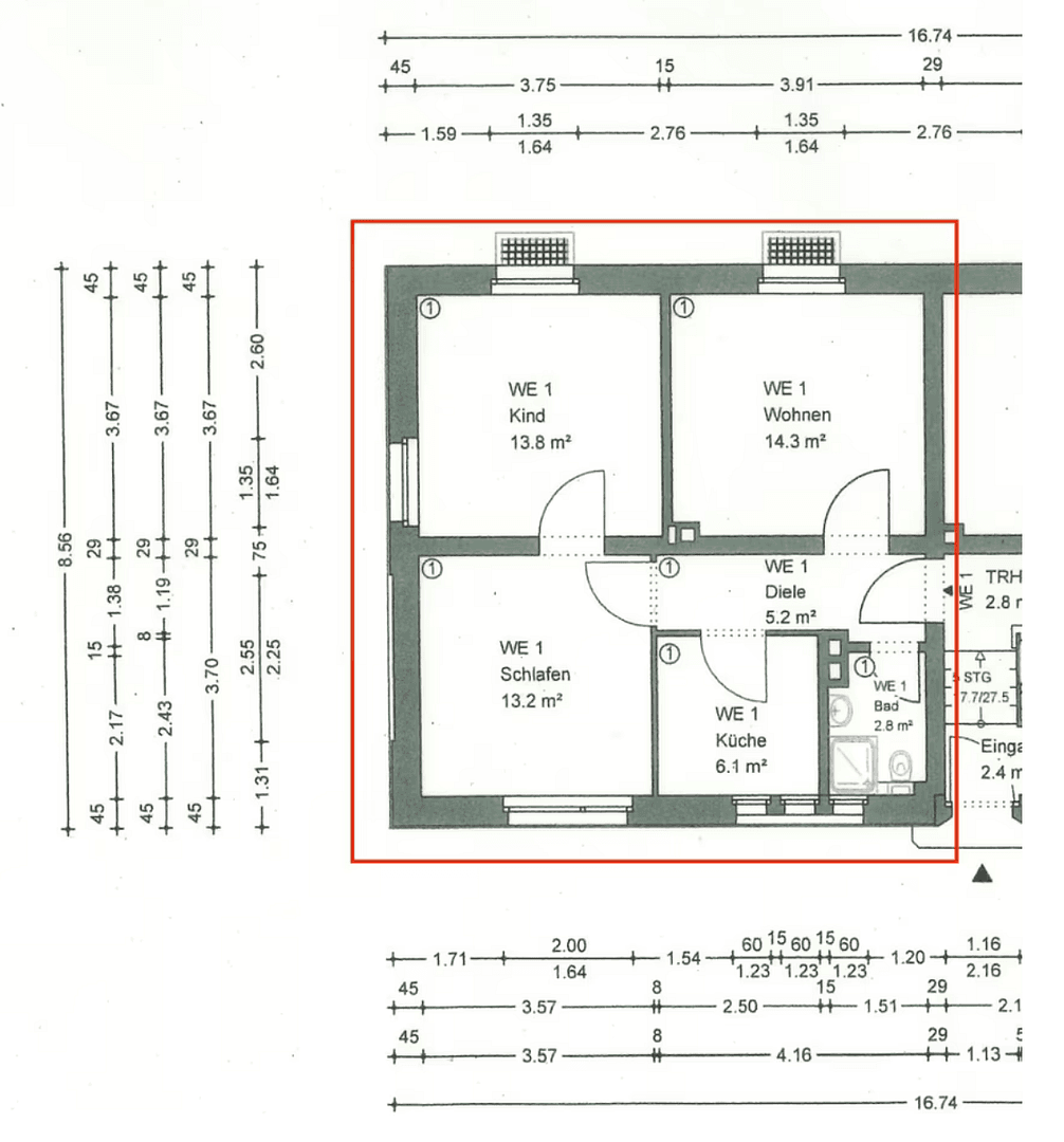 Pronájem bytu 3+1 51 m², Luisenstr. 43, Burscheid, Severní Porýní-Vestfálsko Pronájem bytu 3+1 51 m², Luisenstr. 43, Burscheid, Severní Porýní-Vestfálsko