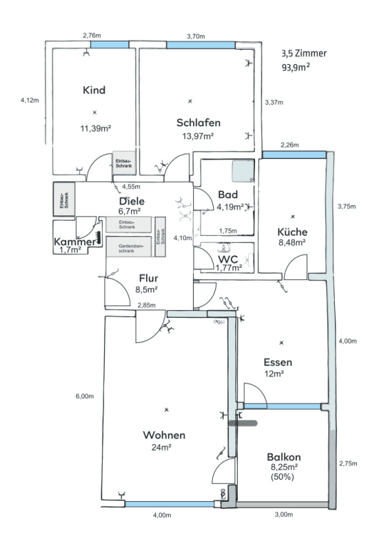 Prodej bytu 3+kk 94 m², Goethestr. 24, Böblingen, Bádensko-Württembersko Prodej bytu 3+kk 94 m², Goethestr. 24, Böblingen, Bádensko-Württembersko