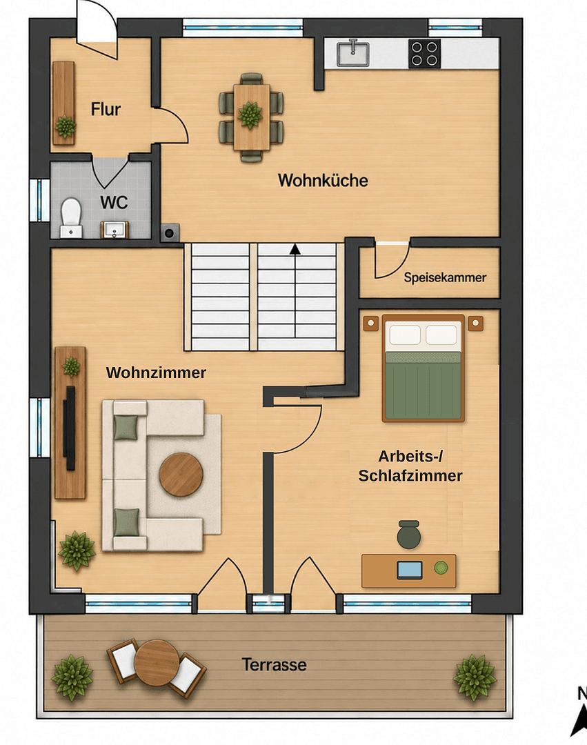 Pronájem domu 162 m², pozemek 620 m², Schwabhausen, Bavorsko Pronájem domu 162 m², pozemek 620 m², Schwabhausen, Bavorsko