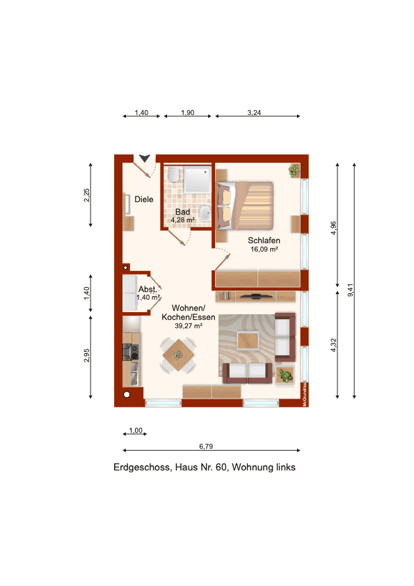 Pronájem bytu 2+1 62 m², Alte Landstraße 60, Bergheim, Severní Porýní-Vestfálsko Pronájem bytu 2+1 62 m², Alte Landstraße 60, Bergheim, Severní Porýní-Vestfálsko