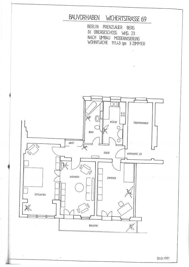 Prodej bytu 3+1 112 m², Wichertstr. 69, Berlin, Berlín Prodej bytu 3+1 112 m², Wichertstr. 69, Berlin, Berlín