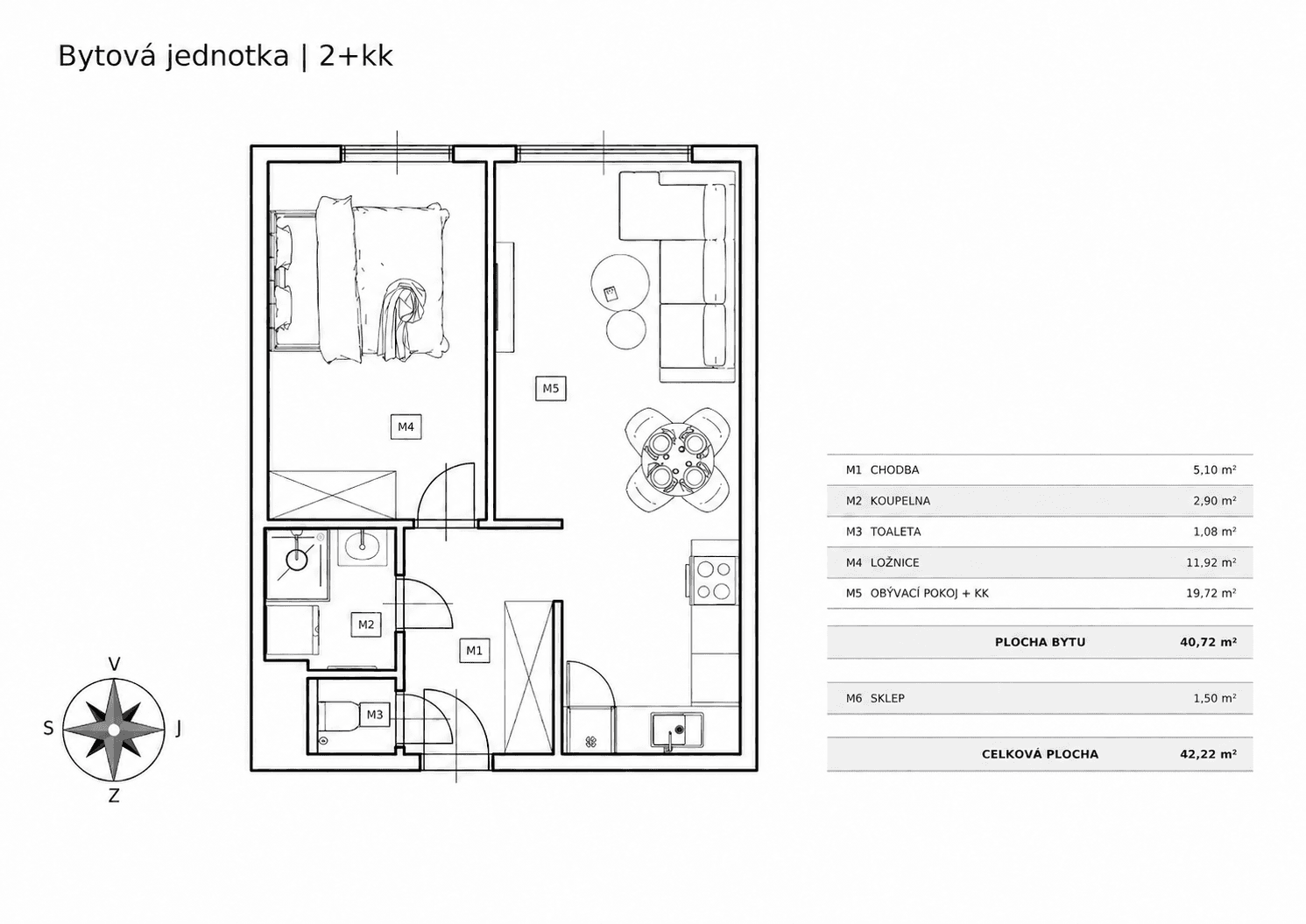 Prodej bytu 2+kk 42 m², Bohumínská, Praha, Praha Prodej bytu 2+kk 42 m², Bohumínská, Praha, Praha