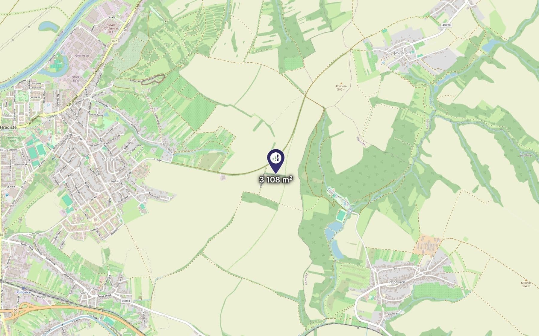 Prodej pozemku 777 m², Uherské Hradiště, Zlínský kraj Prodej pozemku 777 m², Uherské Hradiště, Zlínský kraj