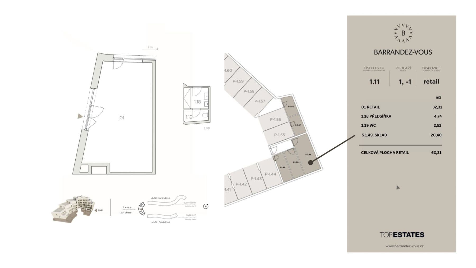 Prodej nebytového prostoru 60 m², Dostalové, Praha, Praha Prodej nebytového prostoru 60 m², Dostalové, Praha, Praha