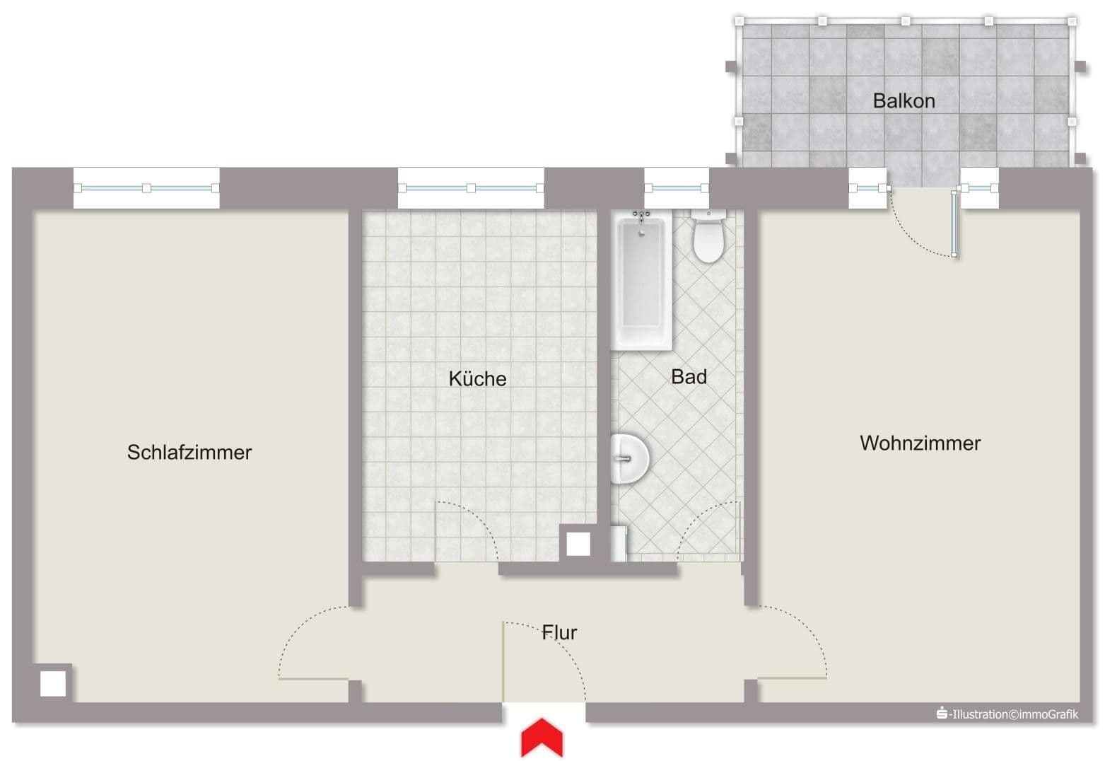 Pronájem bytu 2+1 61 m², Am Anger 4, Dresden, Sasko Pronájem bytu 2+1 61 m², Am Anger 4, Dresden, Sasko