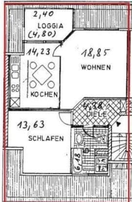 Pronájem bytu 2+1 58 m², Möserstrasse 34, Essen, Severní Porýní-Vestfálsko Pronájem bytu 2+1 58 m², Möserstrasse 34, Essen, Severní Porýní-Vestfálsko