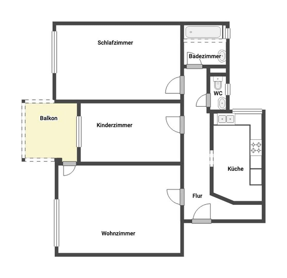 Pronájem bytu 3+1 74 m², München, Bavorsko Pronájem bytu 3+1 74 m², München, Bavorsko