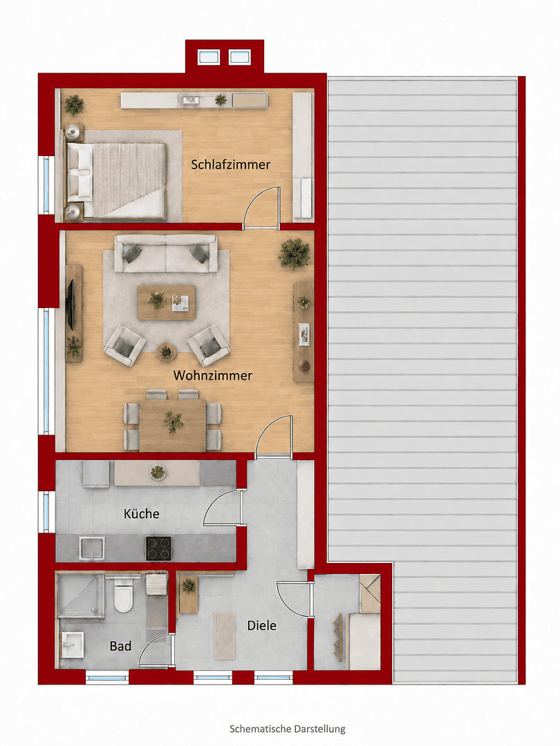 Pronájem bytu 2+1 72 m², Auf d Wenge, Herne, Severní Porýní-Vestfálsko Pronájem bytu 2+1 72 m², Auf d Wenge, Herne, Severní Porýní-Vestfálsko