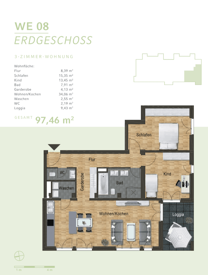 Prodej bytu 3+1 98 m², Stauffenbergallee 28, Montabaur, Porýní-Falc Prodej bytu 3+1 98 m², Stauffenbergallee 28, Montabaur, Porýní-Falc