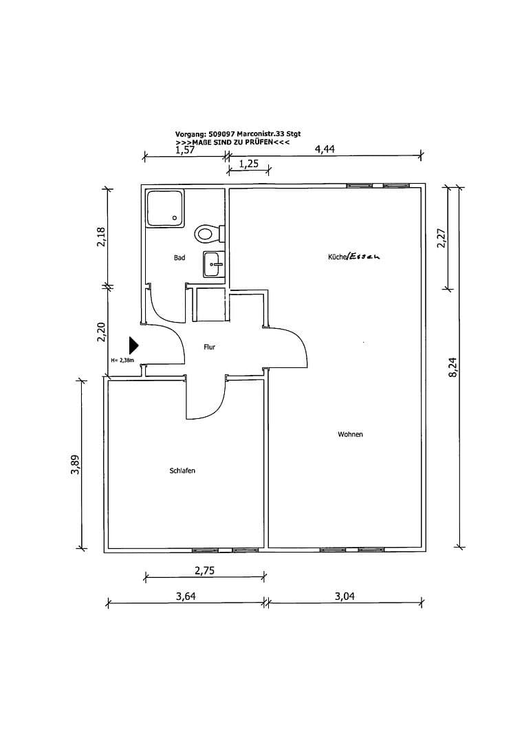 Pronájem bytu 2+kk 49 m², Marconistr. 33, Stuttgart, Bádensko-Württembersko Pronájem bytu 2+kk 49 m², Marconistr. 33, Stuttgart, Bádensko-Württembersko