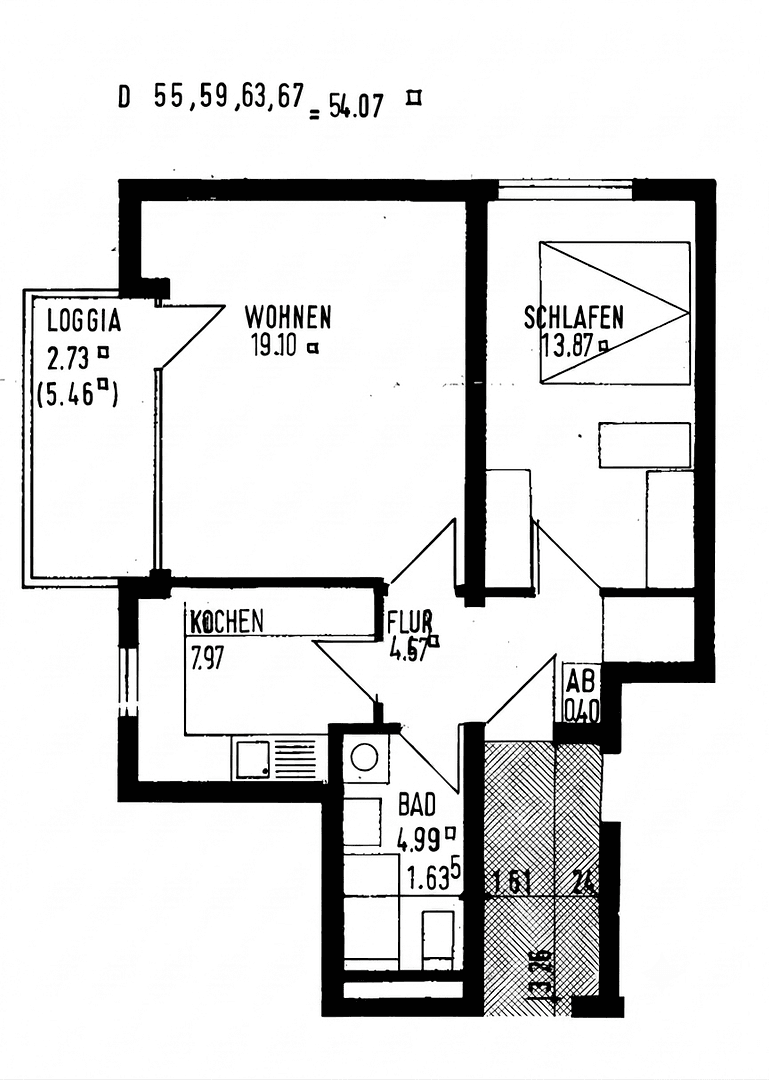 Pronájem bytu 2+1 54 m², Rathenaustr. 24B, Offenbach, Hessen Pronájem bytu 2+1 54 m², Rathenaustr. 24B, Offenbach, Hessen