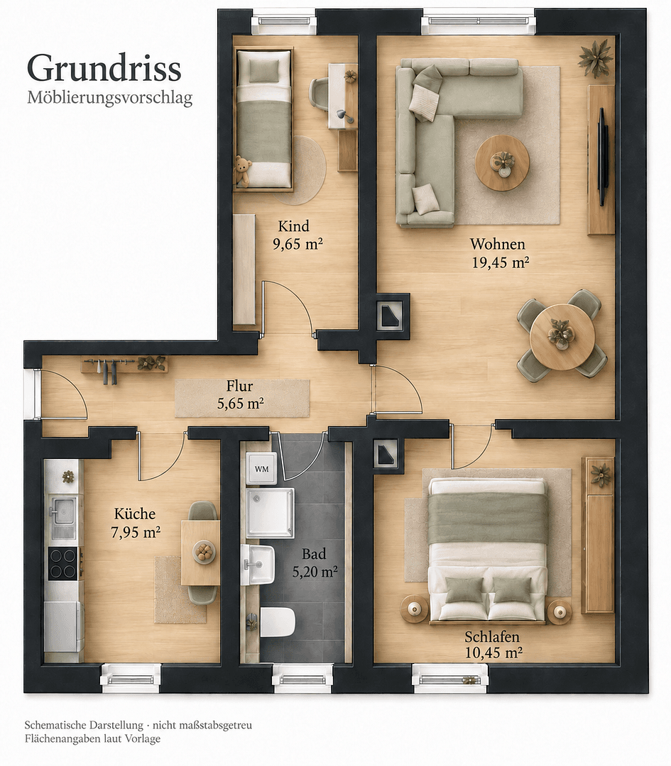 Prodej bytu 3+1 59 m², Ribnitzer Str. 5d, Marlow, Mecklenburg-Vorpommern Prodej bytu 3+1 59 m², Ribnitzer Str. 5d, Marlow, Mecklenburg-Vorpommern