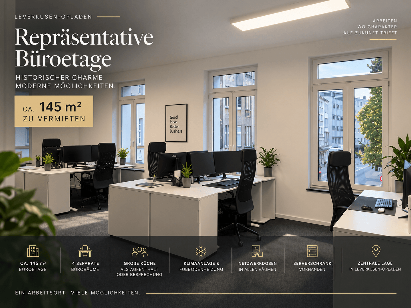Pronájem kanceláře 145 m², Leverkusen, Severní Porýní-Vestfálsko Pronájem kanceláře 145 m², Leverkusen, Severní Porýní-Vestfálsko