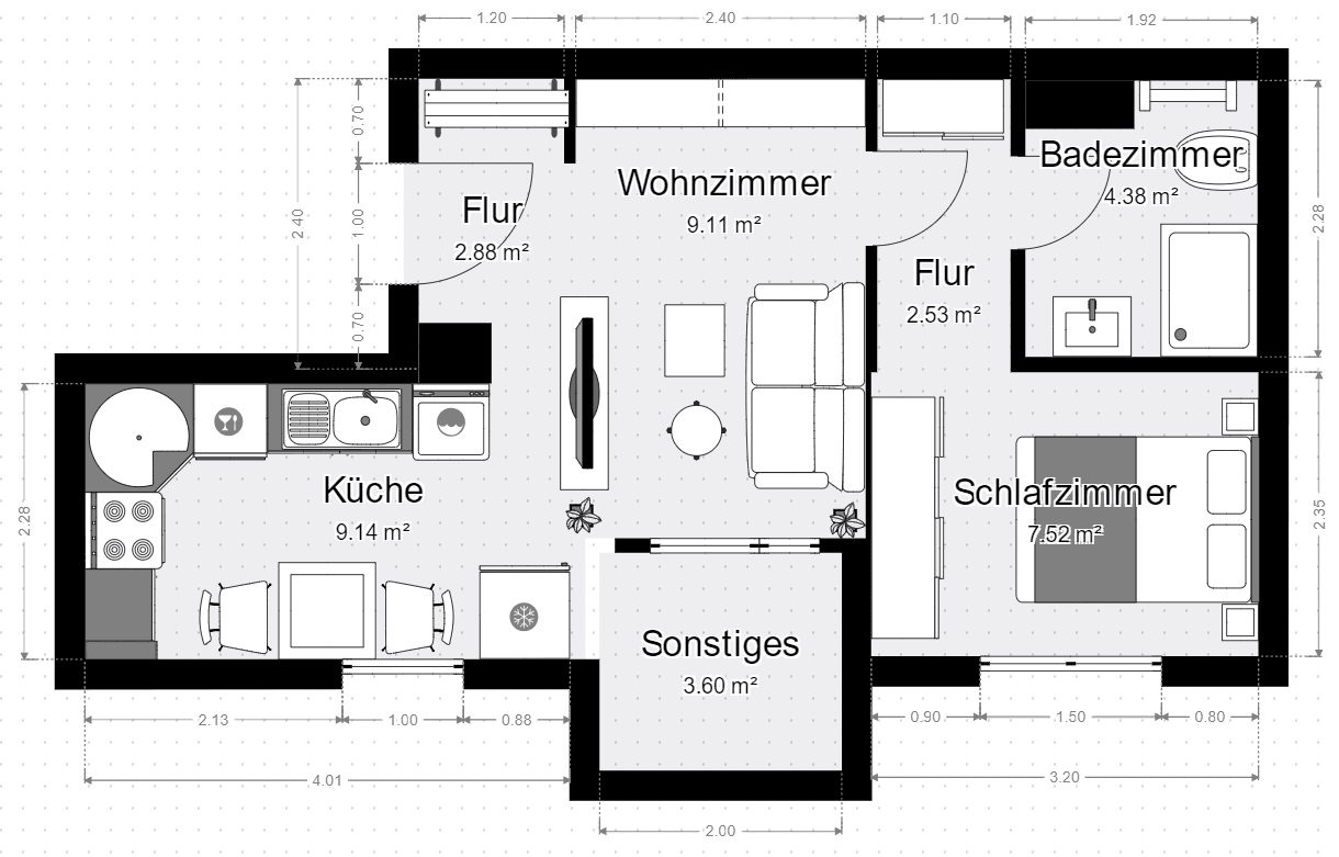 Pronájem bytu 2+1 37 m², Nürnberg, Bavorsko Pronájem bytu 2+1 37 m², Nürnberg, Bavorsko