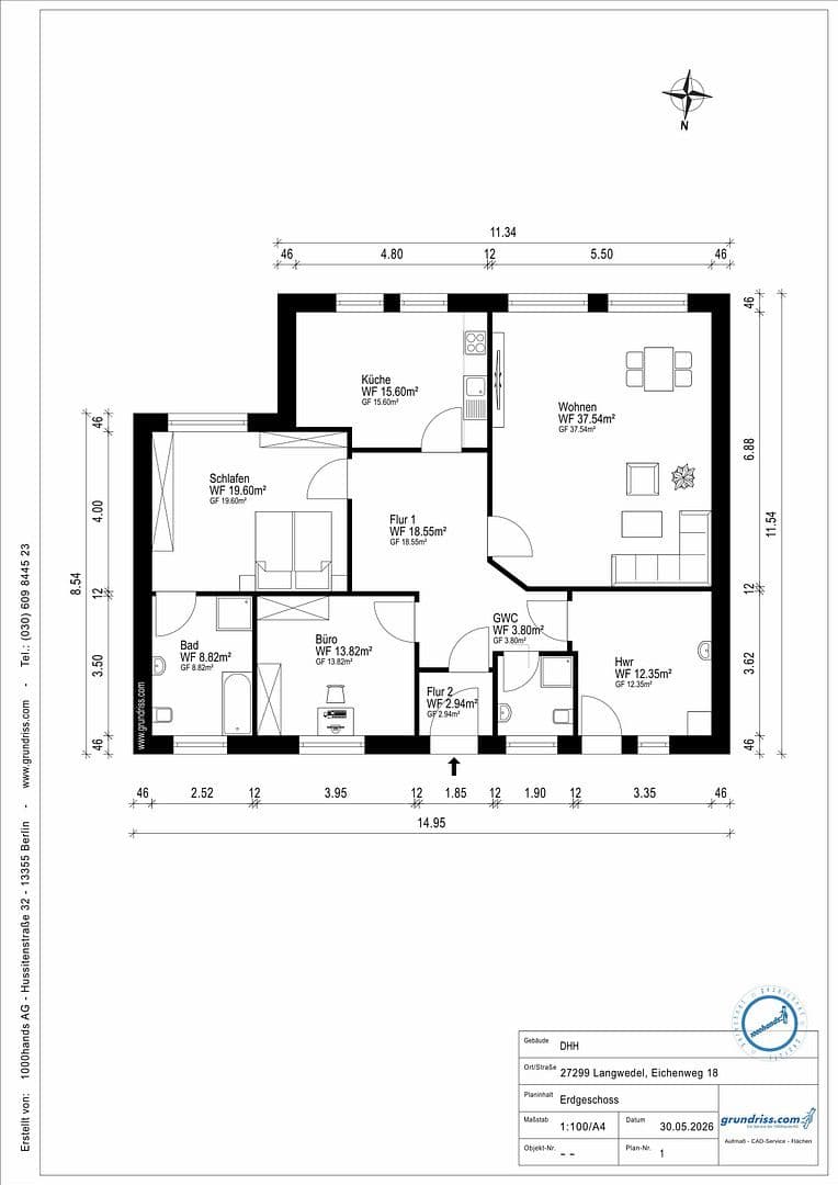 Prodej domu 140 m², pozemek 600 m², Langwedel, Dolní Sasko Prodej domu 140 m², pozemek 600 m², Langwedel, Dolní Sasko