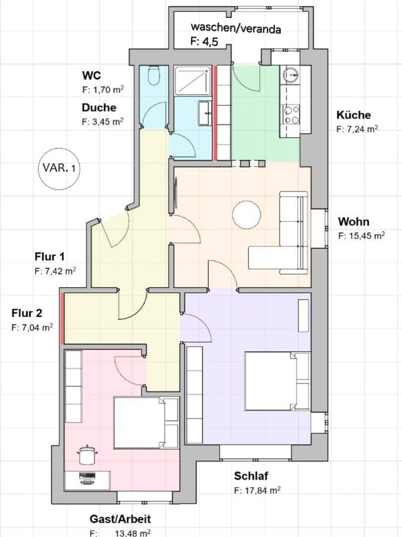 Pronájem bytu 3+1 78 m², Stuttgart, Bádensko-Württembersko Pronájem bytu 3+1 78 m², Stuttgart, Bádensko-Württembersko