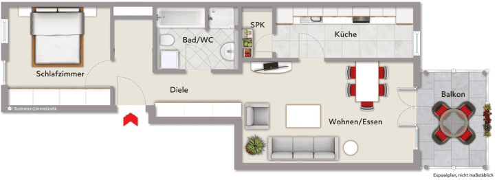 Pronájem bytu 2+1 67 m², Carlo-Schmid-Str.6, Wiesbaden, Hessen Pronájem bytu 2+1 67 m², Carlo-Schmid-Str.6, Wiesbaden, Hessen