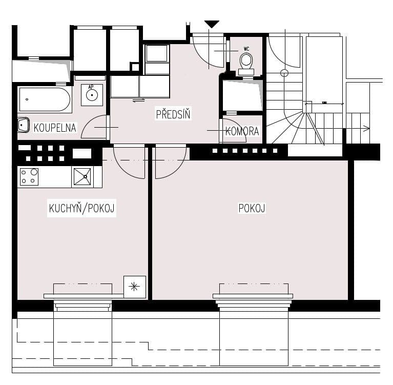 Pronájem bytu 2+kk 52 m², Zelená, Praha, Praha Pronájem bytu 2+kk 52 m², Zelená, Praha, Praha