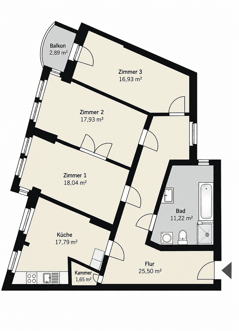 Pronájem bytu 3+1 111 m², Ebendorfer Straße 31, Magdeburg, Sasko-Anhaltsko Pronájem bytu 3+1 111 m², Ebendorfer Straße 31, Magdeburg, Sasko-Anhaltsko